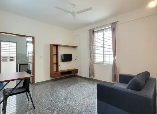 A102: Fully Furnished 1BHK Flat for rent in Whitefield | Kots Toit
